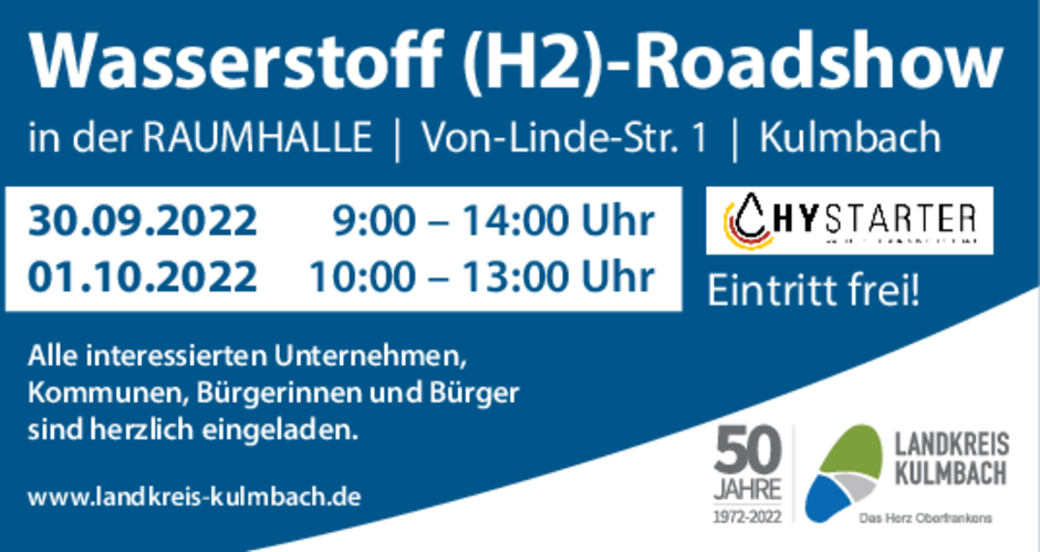 Plakat Wasserstoff H2-Roadshow