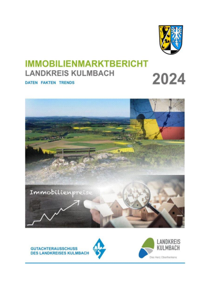 Titelseite Immobilienmarktbericht Landkreis Kulmbach 2022