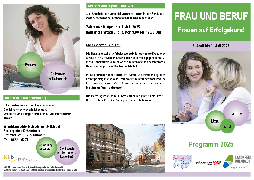Flyer "Frau und Beruf" 2025