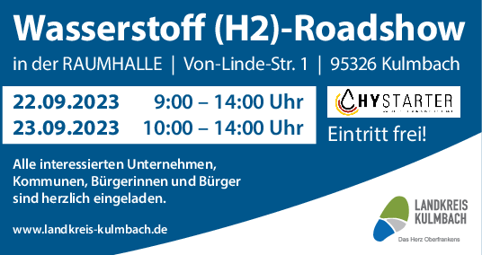 Anzeige Wasserstoff-Roadshow Kulmbach