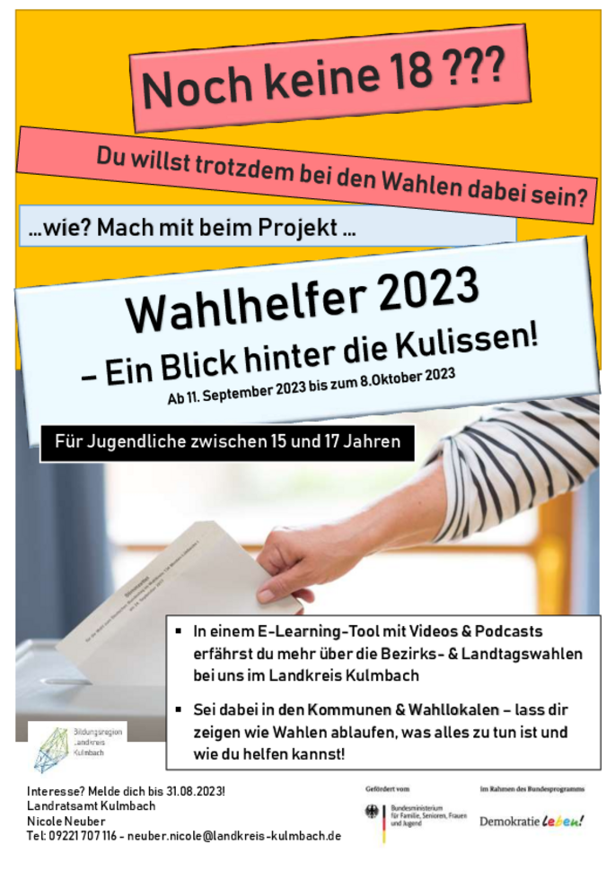 Plakat Wahlhelfer 2023