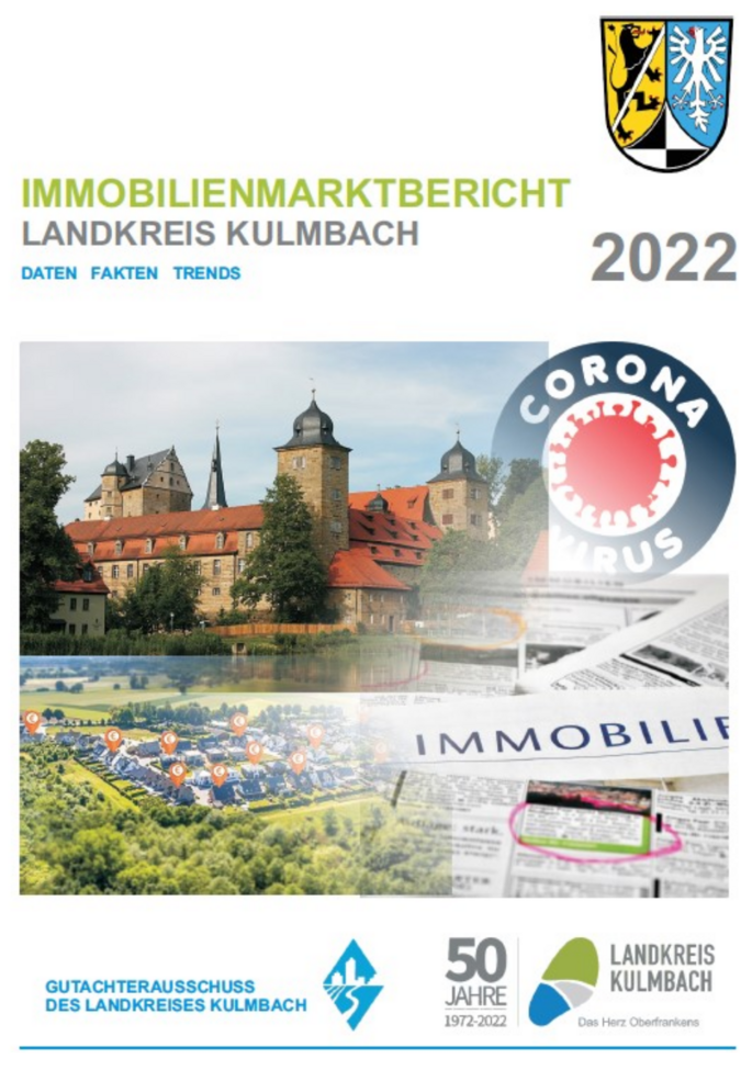 Titelseite Immobilienmarktbericht Landkreis Kulmbach 2022