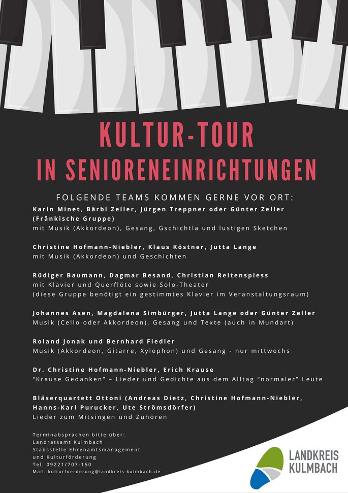 Titelseite Flyer KulturTour - die Gruppen